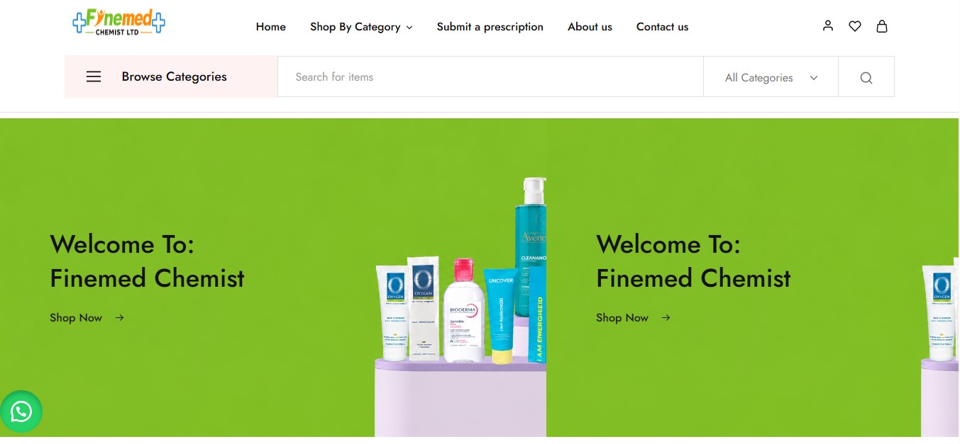 Finemed Chemist website